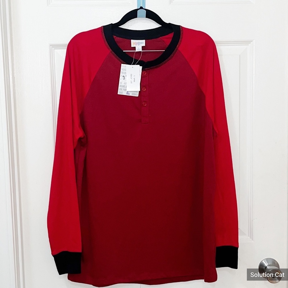 New LuLaRoe red and black heathered Size Small